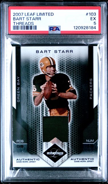 2007 LEAF LIMITED THREADS #103 BART STARR THREADS PSA 5