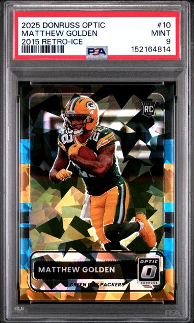 2025 PANINI DONRUSS OPTIC 2015 RETRO #10 MATTHEW GOLDEN 2015 RETRO-ICE PSA 9 JR9272-101