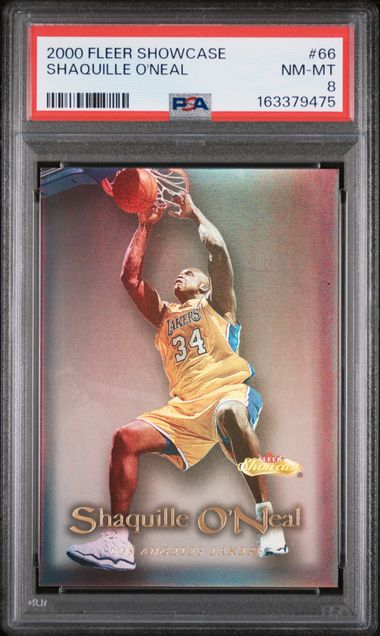 2000 FLEER SHOWCASE #66 SHAQUILLE O'NEAL PSA 8