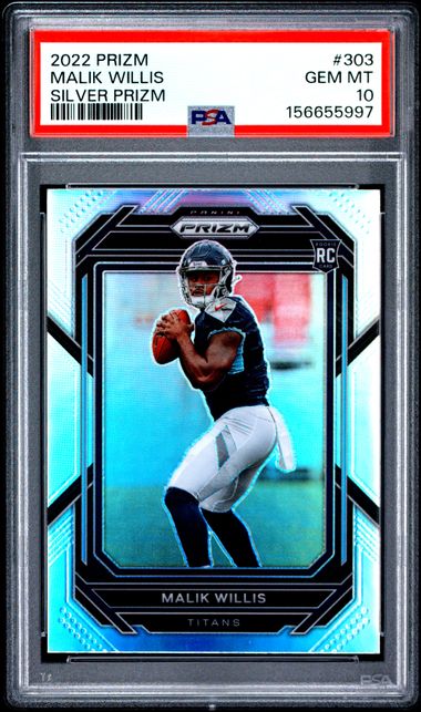 2022 PANINI PRIZM #303 MALIK WILLIS SILVER PRIZM PSA 10