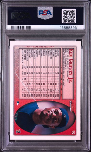 1998 BOWMAN CHROME #33 KEN GRIFFEY JR. PSA 10
