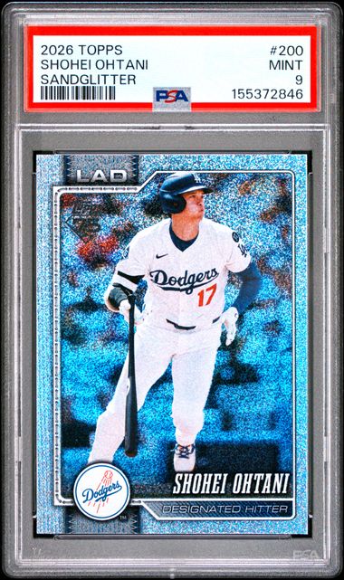 2026 TOPPS #200 SHOHEI OHTANI SANDGLITTER PSA 9.SC4