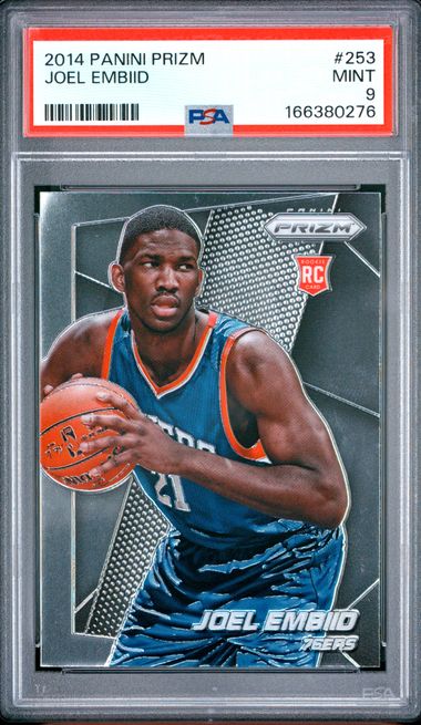 2014 PANINI PRIZM #253 JOEL EMBIID PSA 9 Jr9272-110
