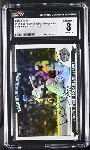 2004 World Series Highlights Autographs #WSA-RY Robin Yount CGC 8 AUTO 9 SC3