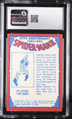 Stan, the Man Marvel 1992 Spider-Man II: 30th Anniversary #P8 Prism CGC 10 SC7
