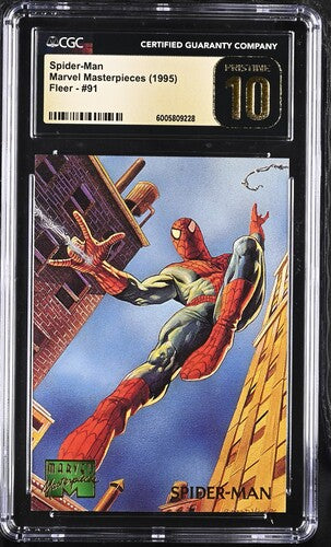 Spider-Man Marvel 1995 Marvel Masterpieces #91 CGC Pristine 10 SC7