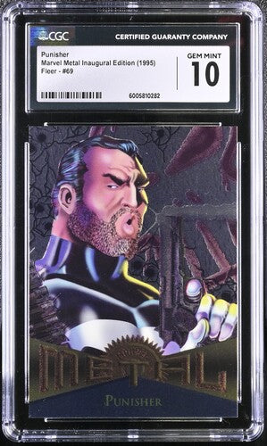 Punisher Marvel 1995 Marvel Metal Inaugural Edition #69 CGC 10 SC7