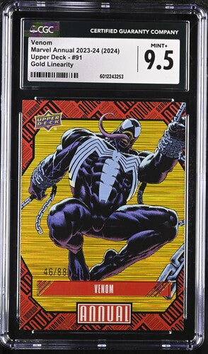 Venom Marvel Annual 23-24 Upper Deck #91 Gold Linearity CGC 9.5 SC7