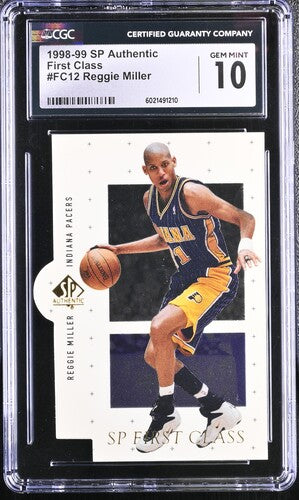 1989-90 SP Authentic First Class #FC12 Reggie Miller CGC 10 SC5