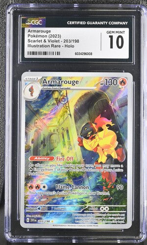 Armarouge Pokémon 2023 Scarlet & Violet 203/198 Illustration Rare CGC 10 SC1