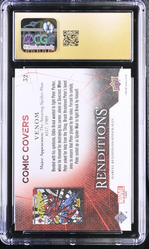 Venom Spider-Man Renditions 2024 Upper Deck #32 CGC Pristine 10 SC7