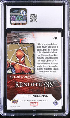 Spider-Man Marvel 2024 Spider-Man Renditions #50 Ghost-Spider Pink CGC 10 SC7