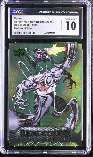 Venom Spider-Man Renditions 2024 Upper Deck #20 Goblin Green CGC 10 SC7