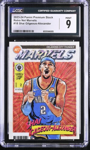 2023-24 Panini Premium Stock Retro Net Marvels #18 Shai Gilgeous-Alexander CGC 9 SC5