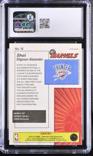 2023-24 Panini Premium Stock Retro Net Marvels #18 Shai Gilgeous-Alexander CGC 9 SC5