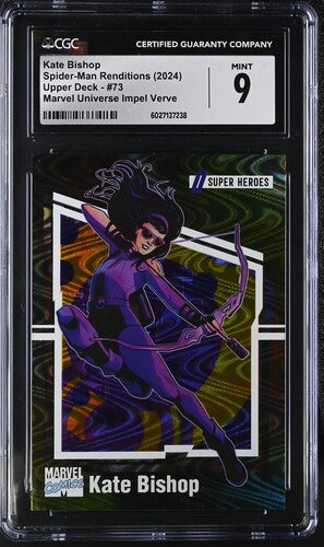 Kate Bishop Marvel 2024 Spider-Man Renditions #73 Marvel Universe Impel Verve CGC 9 SC7