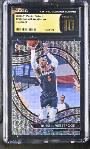 2020-21 Panini Select #226 Russell Westbrook Elephant CGC Pristine 10 SC5