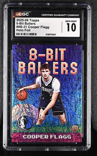 2025-25 Topps 8-Bit Ballers #8B-31 Cooper Flagg Holo Foil CGC 10 SC5