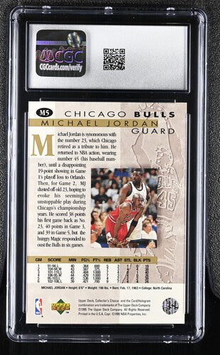 1995-96 Collector's Choice Michael Jordan CGC 8