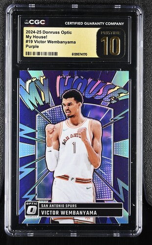 2024-25 Donruss Optic My House! #19 Victor Wembanyama Purple CGC Pristine 10 Sc5