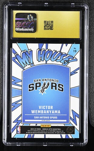 2024-25 Donruss Optic My House! #19 Victor Wembanyama Purple CGC Pristine 10 Sc5