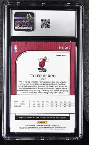 2019-20 Panini Hoops Premium Stock Tyler Herro CGC 8.5