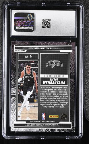 2024-25 Panini Mosaic Jam Masters #4 Victor Wembanyama Mosaic CGC 10 SC5