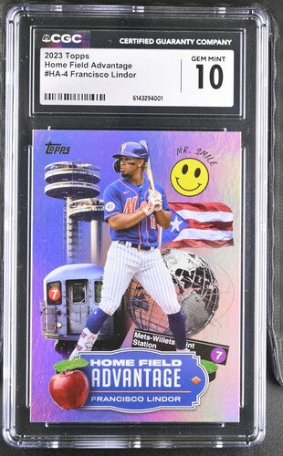 2023 TOPPS HOME FIELD ADVANTAGE #HA-4 FRANCISCO LINDOR CGC 10 SC4