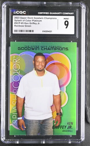 2023 Upper Deck Goodwin Champions Splash of Color #SCP-85 Ken Griffey Jr. Rainbow Green CGC 9 SC4