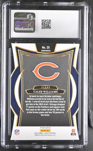 2024 Panini Select #25 Caleb Williams Silver Die-Cut CGC 9 SC2