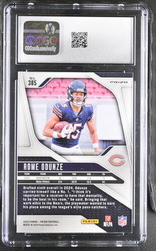 2024 Panini Prizm #385 Rome Odunze Lazer CGC 10 SC2