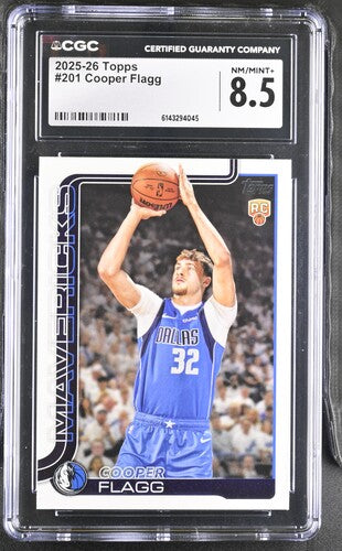 2025-26 TOPPS #201 COOPER FLAGG CGC 8.5 SC5