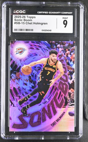 2025-26 Topps Sonic Boom #SB-15 Chet Holmgren CGC 9 SC5