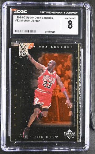 1999-00 UPPER DECK LEGENDS #82 MICHAEL JORDAN CGC 8 SC5