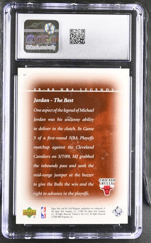 1999-00 UPPER DECK LEGENDS #82 MICHAEL JORDAN CGC 8 SC5