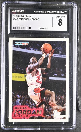 1993-94 FLEER #28 MICHAEL JORDAN CGC 8 SC5