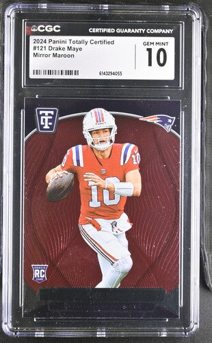 2024 PANINI TOTALLY CERTIFIED #121 DRAKE MAYE MIRROR MAROON CGC 10 SC2