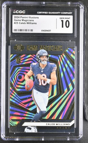 2024 PANINI ILLUSIONS GAME MAGICIANS #25 CALEB WILLIAMS SGC 10 SC2