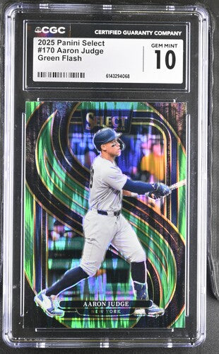2025 PANINI SELECT #170 AARON JUDGE GREEN FLASH CGC 10 SC4