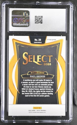 2025 PANII SELECT #28 PAUL SKENES GREEN FLASH CGC 10 SC4
