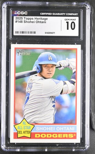 2025 TOPPS HERITAGE #148 SHOHEI OHTANI CGC 10 SC4