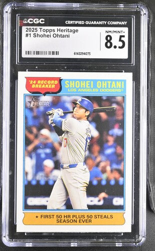 2025 Topps Heritage #1 Shohei Ohtani CGC 8.5 SC4