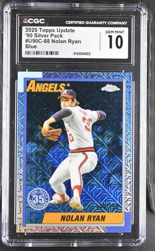 2025 Topps Update '90 Silver Pack #U90C-88 Nolan Ryan Blue CGC 10 SC4