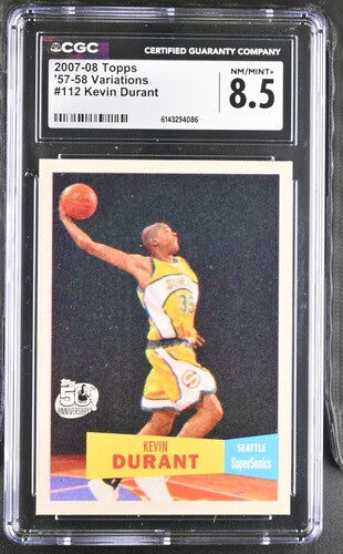 2007-08 TOPPS 57-58 VARIATIONS #112 KEVIN DURANT CGC 8.5 SC5