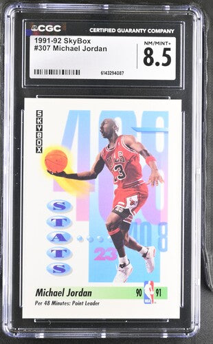 1991-92 SKYBOX #307 MICHAEL JORDAN CGC 8.5