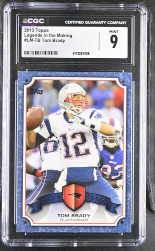 2013 TOPPS LEGENDS IN THE MAKING #LM-TB TOM BRADY CGC 9 SC2