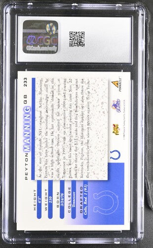 1998 SCORE #233 PEYTON MANNING CGC 9 SC2
