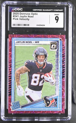 2025 Donruss Optic #241 Jaylin Noel Pink Velocity CGC 9 SC2