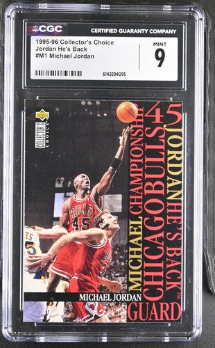 1995-96 Collector's Choice Jordan He's Back #M1 Michael Jordan CGC 9 SC5