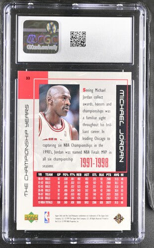 1999 Upper Deck MJ Career Coll. #33 Michael Jordan CGC 8 SC5
